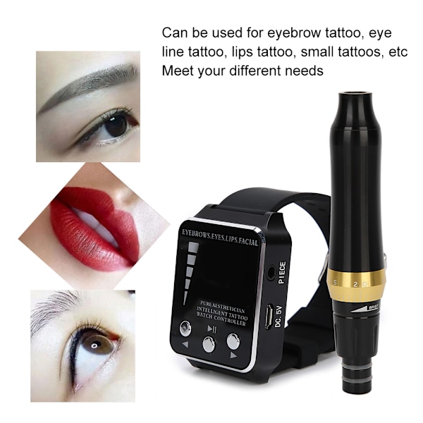 Bärbar Tatueringskit Väska, Extra Stark Kapsel Skyddande Förvaring för Tystgående Högeffekts Tatueringsmaskiner, Ögonbryn, Eyeliner, Läppar Tatuering