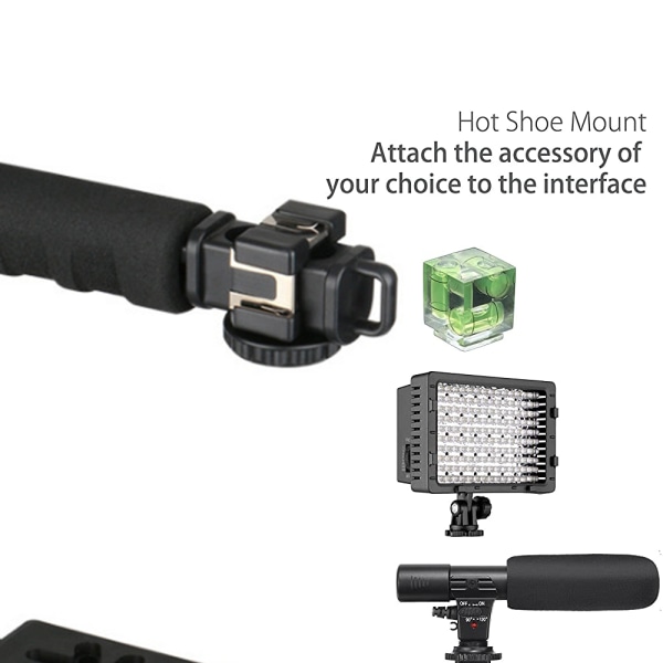 DSLR / Spegelreflex / Actionkamera Camcorder Telefon Stabilisator 3-Shoe 2-hands Video Hållare Rig Låg Position Skjutfäste Avtagbart Grepp Passform
