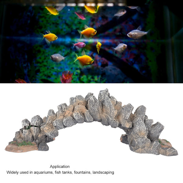 Akvarium bågbro harts säker simulering dekoration fisk tank bro prydnad för landskapsarkitektur