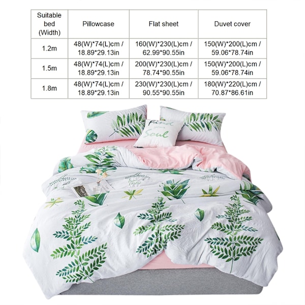 Bekväm andningsbar polyester sängkläder set örngott lakan påslakan (för 1,8 m säng)