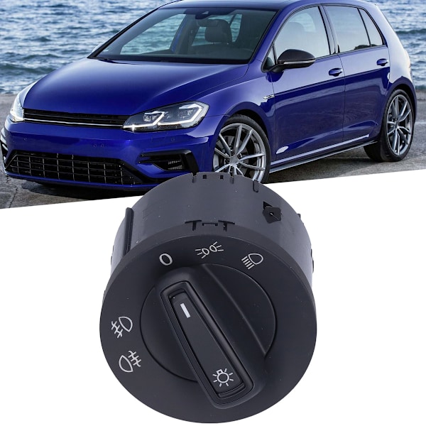 Automatisk Strålkastare, Kromomkopplare, Sensor, Kompatibel med VW Jetta MK5, Golf/GTI MK5 MK6, Passat B6/3C, Passar Rabbit, Kompatibel med