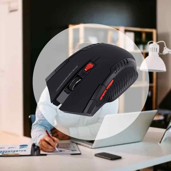 Ergonomisk trådløs mus, ergonomisk formdesign med 2,4 GHz forbindelse til computer notebook, ubesværet scrolling 800 1200 DPI følsomhed til