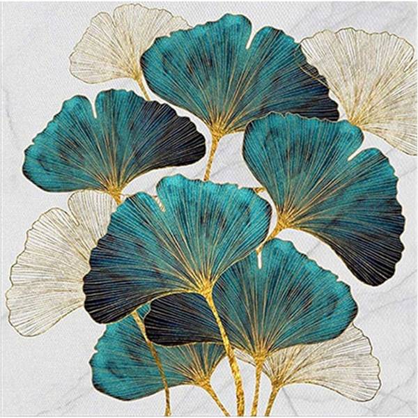 5D Diamantmålning, Diamantmålning Diamantbroderi Målningsset av Ginkgo Biloba för Sovrum, Vardagsrum, Kontorsdekoration