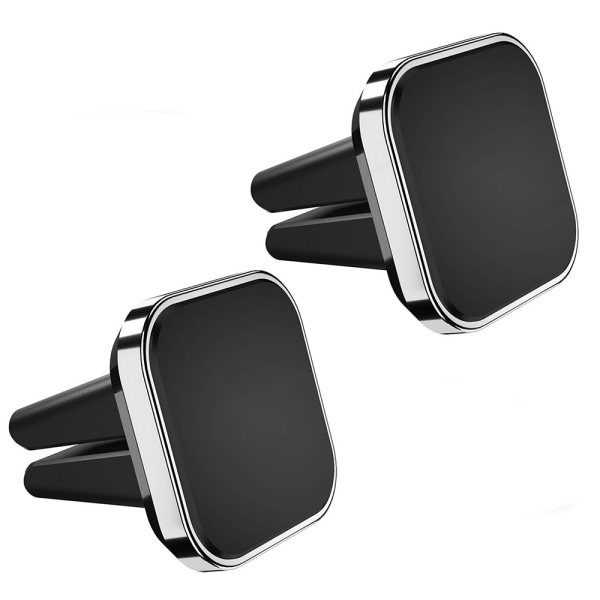 360 Grad Luftaustritt Mobiltelefonhållare för bil Magnetisk 2-pack Magnetisk telefon Bilfäste för bilinstrumentbräda Biltelefonhållare för IPhone 11 Pro Max XR