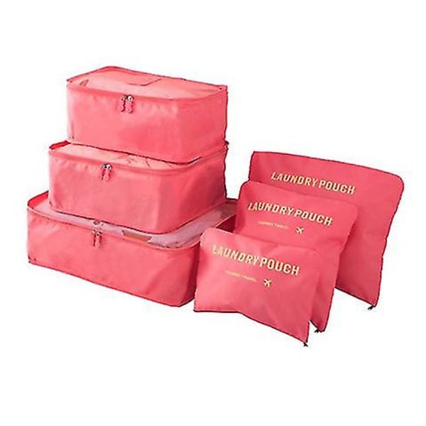 Resväska Organiser Packpåsar, 6 st Resväska Packkuber Set