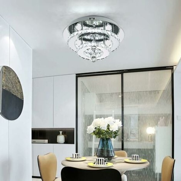 Kristallkronor, 36W Modern LED Kristall Taklampa, Taklampa Hängande Lampa Armatur, Kristall Taklampa för Vardagsrum Matsal