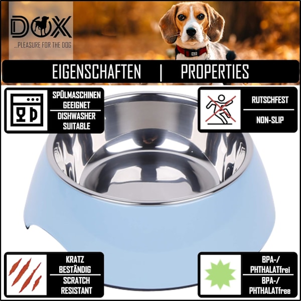 Snedställd Hundskål, Ergonomisk Vinklad Design som Förhindrar Spill för Husdjur, Rostfritt Stål Bakterieresistent Diskmaskinsäker Husdjursskål för Små och Medelstora