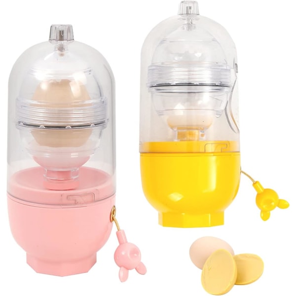 TAIZER Manuell Äggskakare 2 st Äggrörare Shaker Handdriven Visp Gyllene Äggmaskin Ägg Äggula Mixer Köksredskap Äggskakare Shaker för