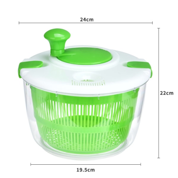 Salladsslunga  Stor  Frukt- och grönsakstork Snabbtorkande design BPA-fri Torka av och dränera sallad och grönsaker med lätthet för godare sallader och