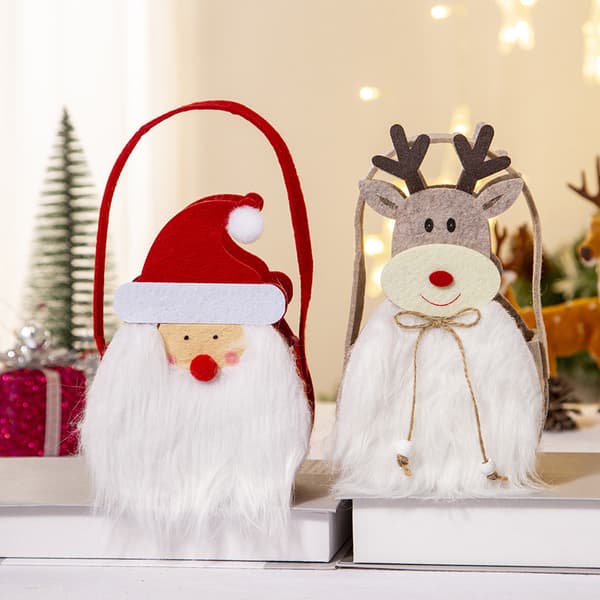 Julgodispåsar (2 st) Presentpåsar, 2 designer Jultomte, Älg Presentpåsar Julfest