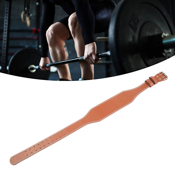 PU Fitness Bälte Man Dödlyft Tränings Tyngdlyftning Bälte Knäböj Sport Skyddande Utrustning Brun