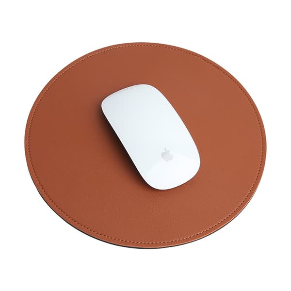 Musematte, Dobbeltsidig Musematte Liten Rund PU-skinn Musematte
