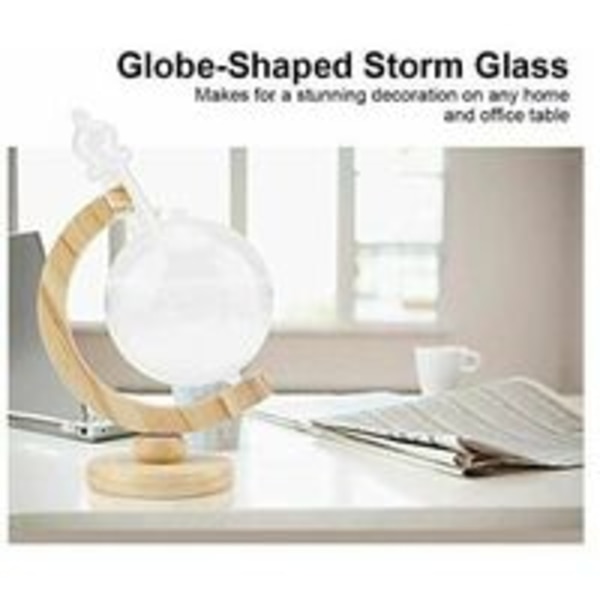 Kristallväderprognosflaska Önskeboll Kreativ globformad glasflaska Storm Desk Väderstation Väderprediktor