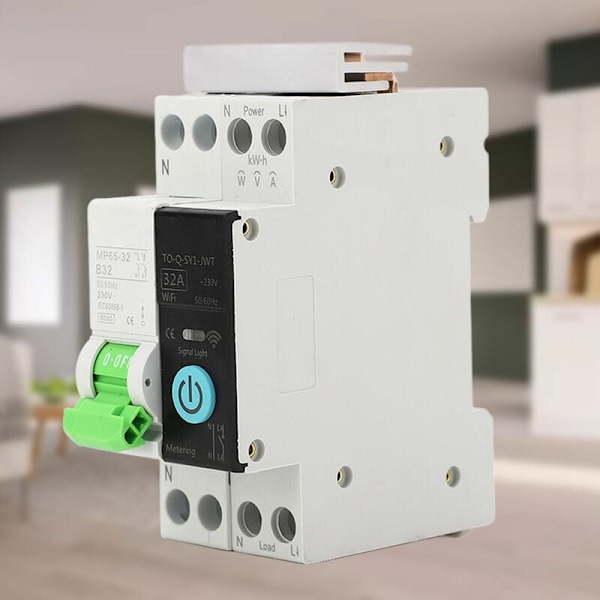 Smart Home Strömbrytare, 3 Timerlägen 230V AC Smart Skydd För Hushållsapparater, Färgade Indikatorlampor Fjärrkontroll (32A)