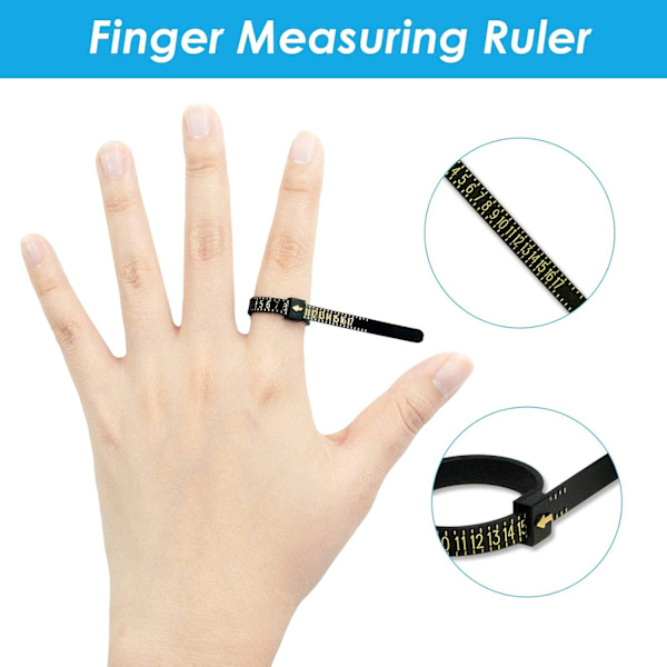 Ringmätare Mätverktygsset, Ringmåttstock för Smyckestillverkning och Fingermätning, US UK Ringmätare Sticka, Mätare och Bälten, Tre Sätt att Snabbt