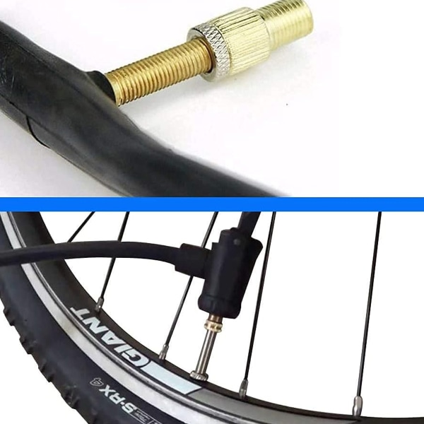 10 st adapterventil - Presta Schrader ventiladapter för cykel - med tätningsring