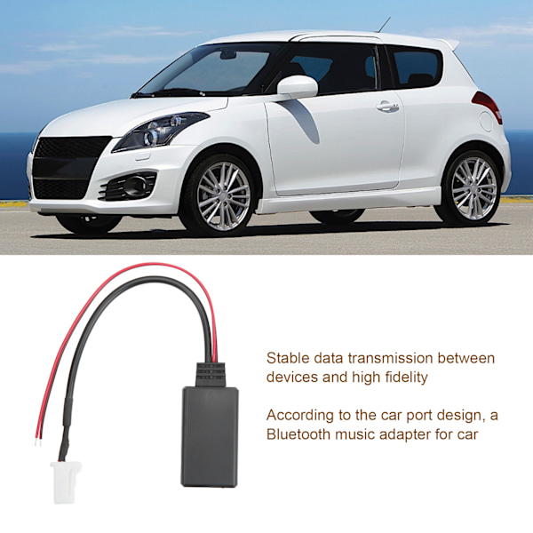 8-stifts Bluetooth 5.0 Musik Trådlös Modul Audio AUX Kabel Adapter Ersättning för Suzuki Swift Vitara Jimny