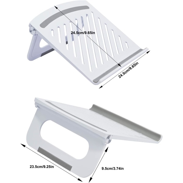 Laptopstativ, Inbyggt Fällbart Stativ, Justerbar Höjdnivå Laptopstativ för Kontor, Ergonomiskt Luftventilations Laptopstativ