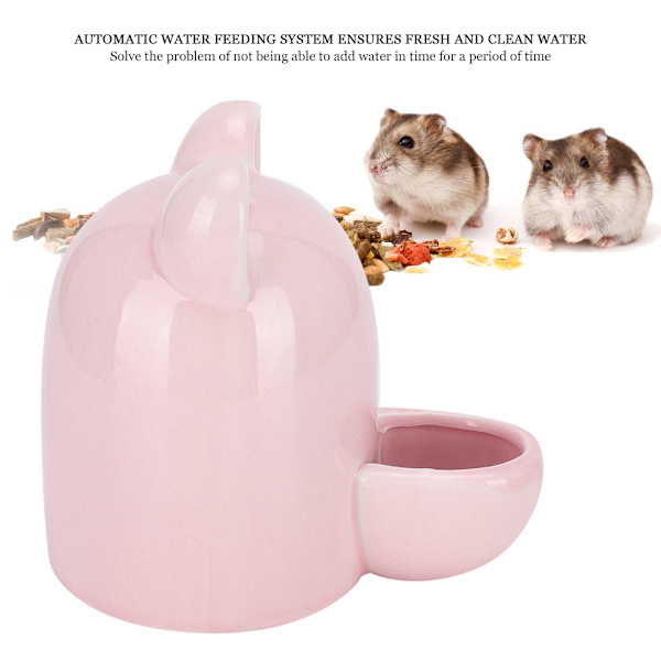 250 ml husdjurskeramik vattenautomat dricksmatare ljudlös vattenbehållare för hamster igelkott ekorre