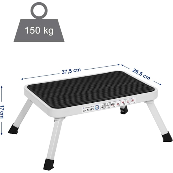 Bärbar Stegpall, Höjdjusterbar För Anpassningsbar Användning, Lätt Stege Med Hopfällbar Design, Säker Och Stabil Med Halkfri Pedal,