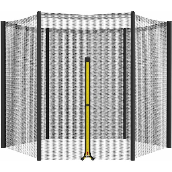 Högdensitets Skyddsnät för Trampolin, Ersättningsnät för 10ft Utomhusramar, UV-Resistent Mesh, Slitstarkt PE-tyg med Låskrokar, Giftfritt
