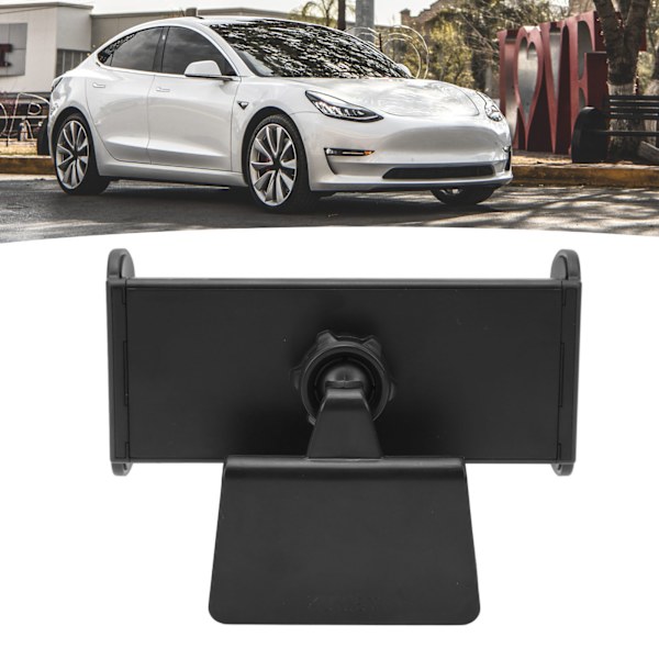 Fäste för telefonhållare i baksätet, 360° roterbar, svart, ersättning för Tesla Model 3 Y