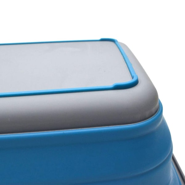 SAMMART 9,2L (2,37 gallon) hopfällbart badkar - Bärbar picknickkorg/krater - Hopfällbar shoppingväska - Platsbesparande förvaringsbehållare (blå)