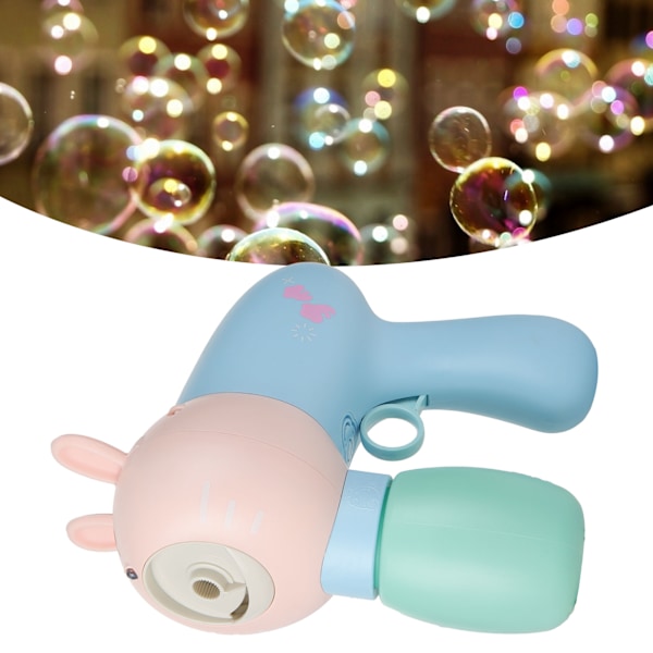Bubbelblåsare leksaker USB Mist Bubble Machine Blaster leksak med bubbellösning för barnLjusblå