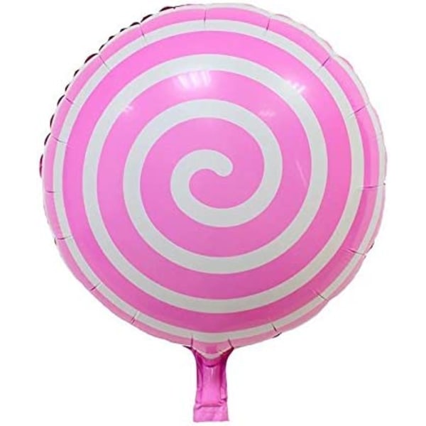 18\" Färgglada klubba ballonger godis folie ballonger spiral mylar ballonger för festdekoration, 24-pack