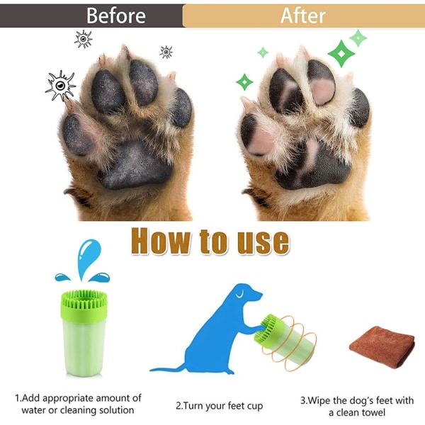 Tasstvätt/rengöringsmedel för hundar/katter med 1 absorberande handduk