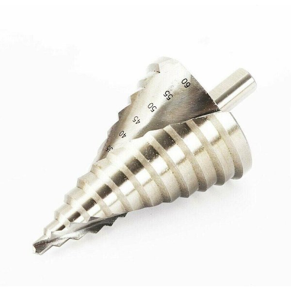 Professionell HSS-stegborr - Skalborr-set, Konborr för rostfritt stål, metall, trä, plast (6-60 mm, skaftlängd: 12 mm)