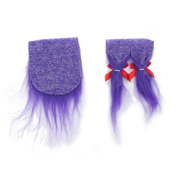 Gnome skägg konstgjord päls lila förskuren DIY gör söt levande mjuk återanvändbar falsk fluffig Gnome skägg för jul