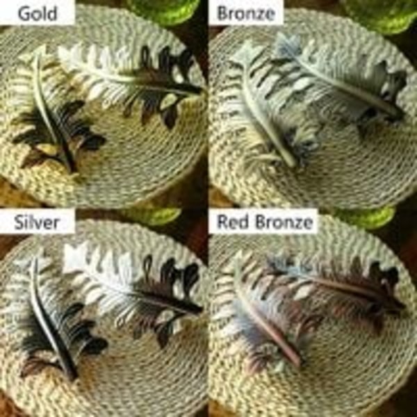 Gardinstångshållare, antika bladformade stora gardinupphängningar, U-formad gardinhållare, metallkrok för vardagsrum sovrum - 1 par - guld