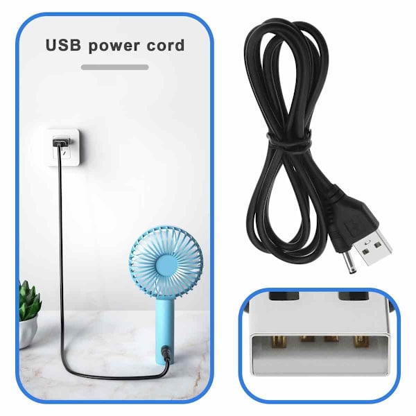 Strömladdningsadapterkabel, 5V DC Strömladdningsadapter Mobil Strömlösning USB 2.0 A Typ Hane till 3.5x1.35mm DC Strömkabel, Stöder Extern