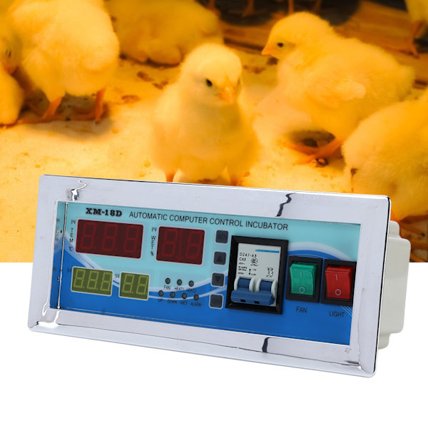 Äggkläckningsmaskin Controller Automatisk Kläckare Temperatur och Luftfuktighet Termostat för Kläckning Kyckling Anka 220V