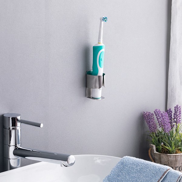 2 st Väggmonterad elektrisk tandborsthållare för dusch