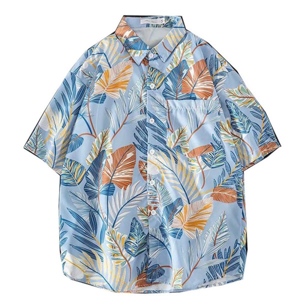 Casual skjorta för män Tropical Beach Shirts, printed strandskjorta