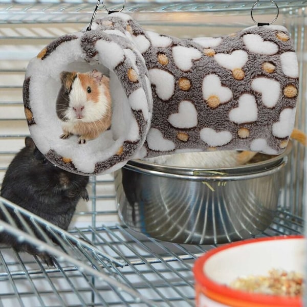 Mysigt Gömställe för Små Djur, Sockerglidare Hamster Hängmatta med Multifunktionell Varm Säng Mjuk Matta, Erbjuder Säker Boplats för Olika Små
