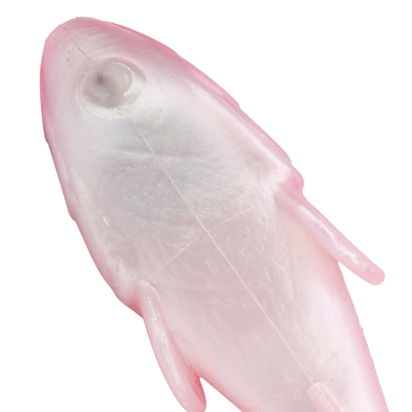 Djupgående paddelstjärt mjuk fiskedrag 75mm/13g Antihanging botten mjukt falskt bete (rosa silverstjärt)
