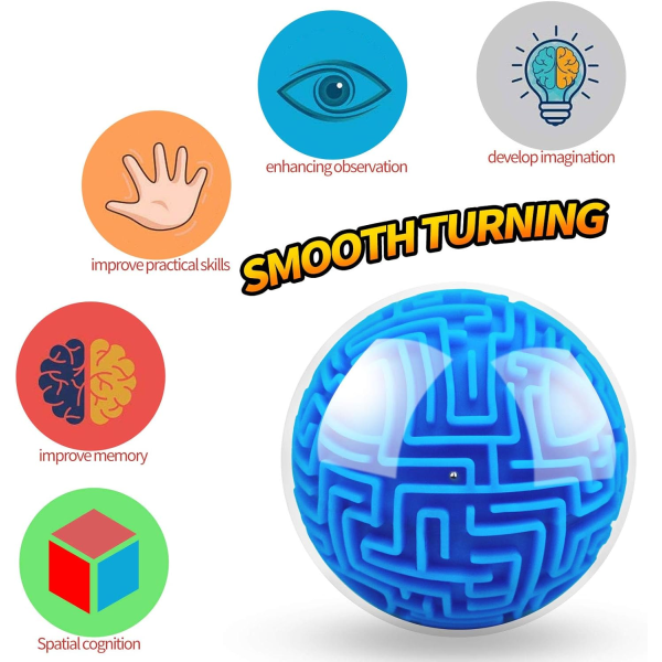 3D Gravity Memory Sequential Maze Ball Puzzle Leksak Gåvor för Barn Vuxna - Hårda Utmaningar Spelälskare Små Bollar Hjärngymnastik Spel