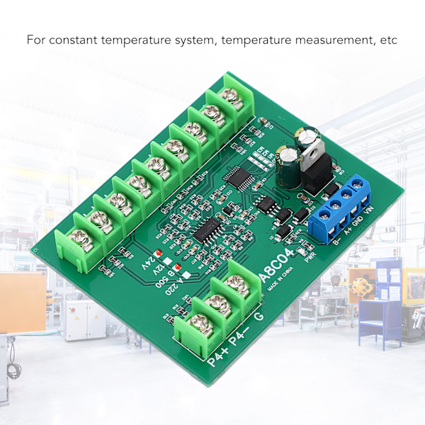 4-kanals PT100 RTD RS485 Temperatursensorbräda Temp-insamlingsmodul Resistansuppsamlare B500 -40-500℃ DC24V
