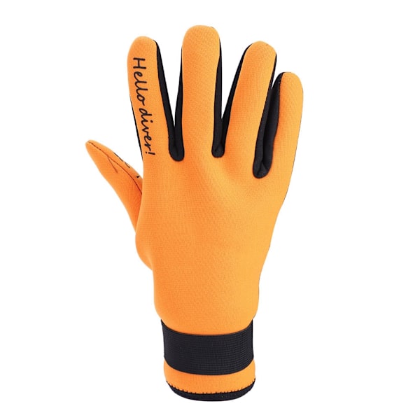 Keep Diving 2MM Varm Neoprenhandskar Simning Dykning Snorkling Handskar Utrustning (Orange M)