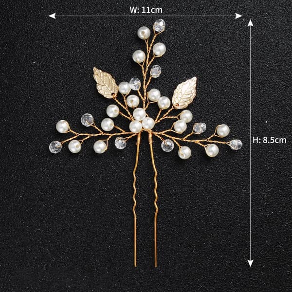 Brudepike hårspenner med blomstertilbehør