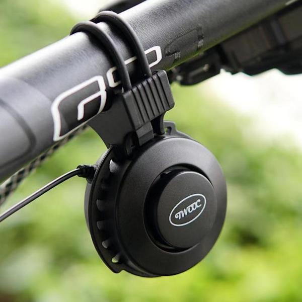 BSSOK Elektrisk cykelhorn för vuxna | 100-120dB Uppgraderad justerbar volym | Elektronisk cykelklocka Hög | 4 klassiska ljud | USB-laddningsbart batteri