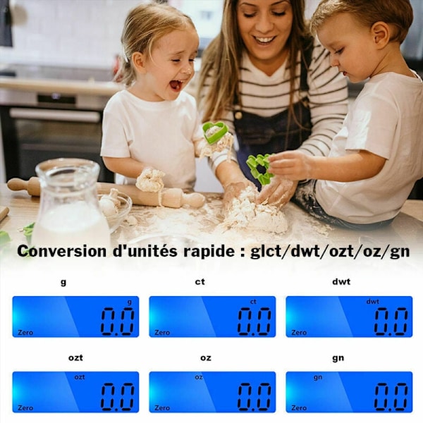 Digital Våg, Multifunktionell Våg: Automatisk Enhetskonvertering Mellan G, Ct, Dwt, Ozt, Oz, Gn, Praktisk Design: Härdat Glas För Styrka,