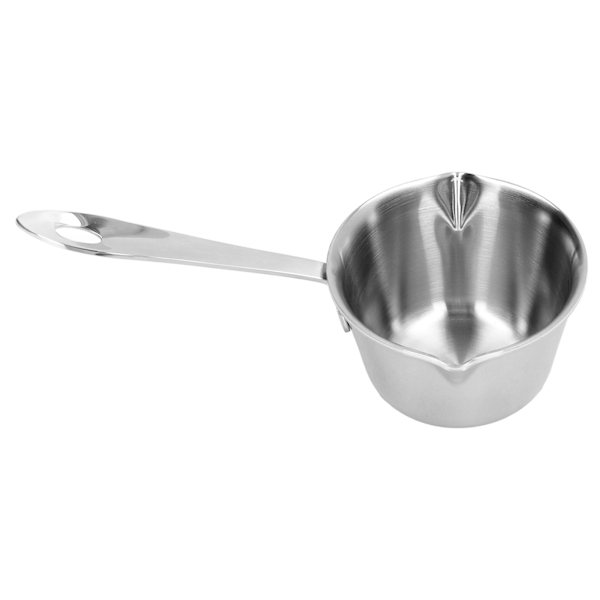 Smör mjölk varmare pott 304 Rostfritt stål förtjockad snabb uppvärmning smör smältning panna med 2 hällpip för matlagning 120ML