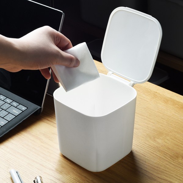 Mini desktop papperskorg med cover kök vardagsrum kontor