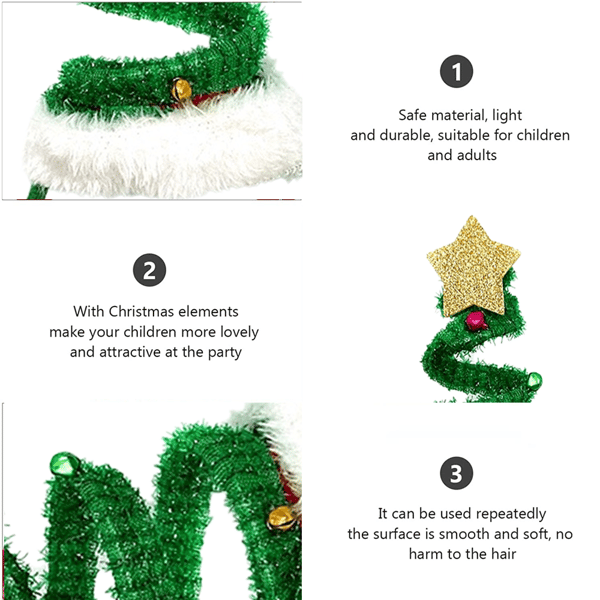 Sprellende Julehodebøyle Juletrehatt Julehodeplagg Nisselue Hodebøyle shape4
