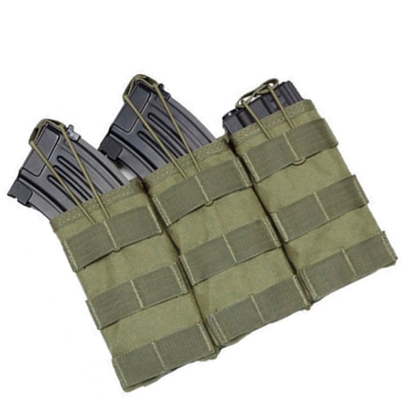 Walkie Talkie Väska Nylon Slitstark Andningsbar Magasinsficka Justerbar Intercom Holster Midjeväska för Utomhus Grön