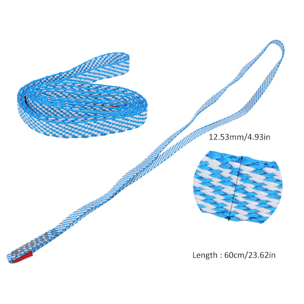 Camnal 60CM utomhus klättringslingbälte Hög hållfasthet bälten Bergsklättring platt repBlå